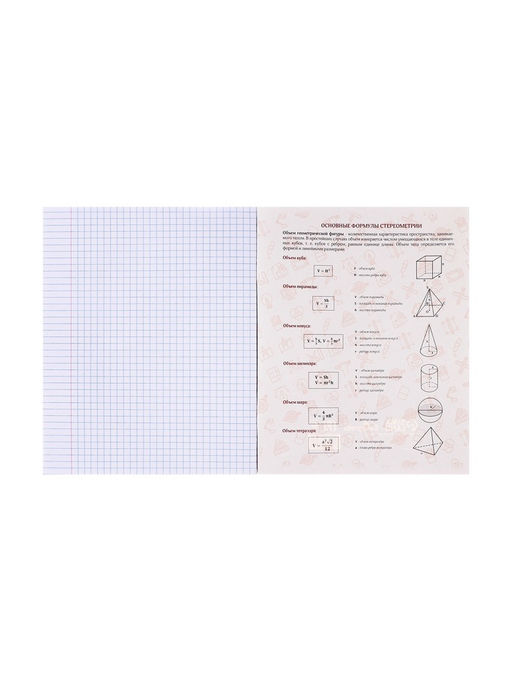 Цена за 5 шт. Тетрадь предметная 48 листов в клетку, Calligrata «Неоновые звери. Геометрия», обложка мелованный картон