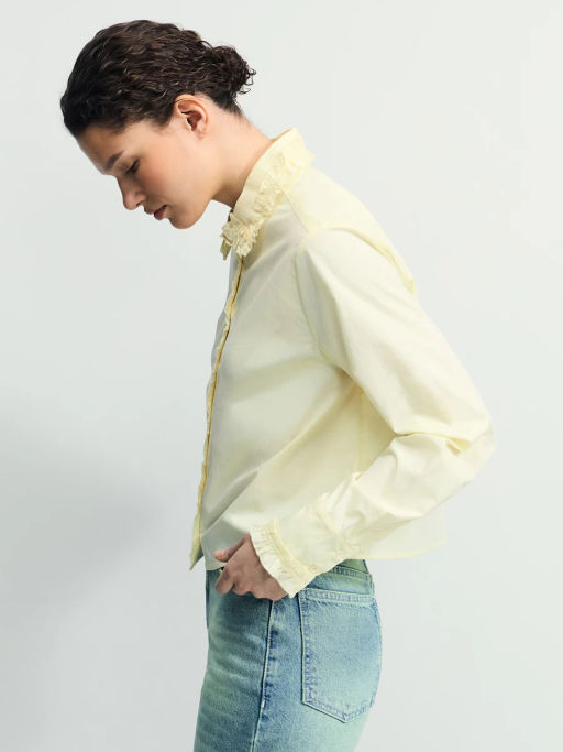 Рубашка прямого кроя с рюшами / Zarina  фото 4