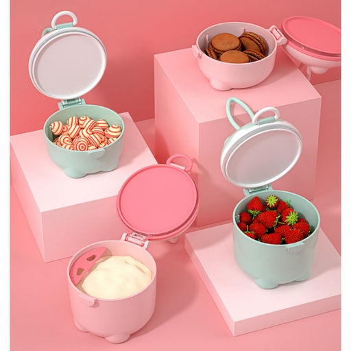 Контейнер для детского питания Мишка 1, 250 мл, розовый