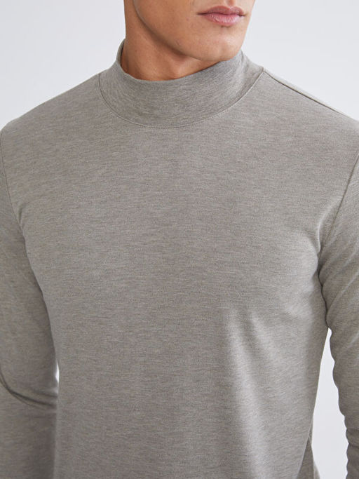 Dik Yaka Erkek Sweatshirt