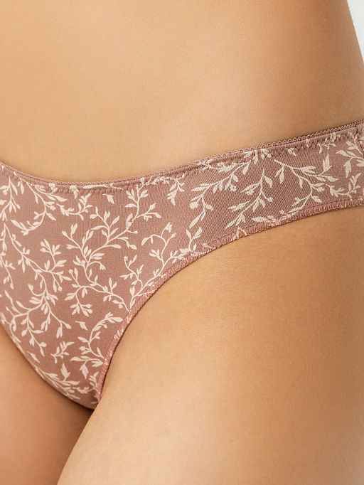 Цена за 2 штуки! Трусы женские слипы в кофейном оттенке с рисунком - Mark formelle фото 3