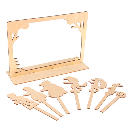 Театр теней детский Лесная мастерская «Колобок», с ширмой