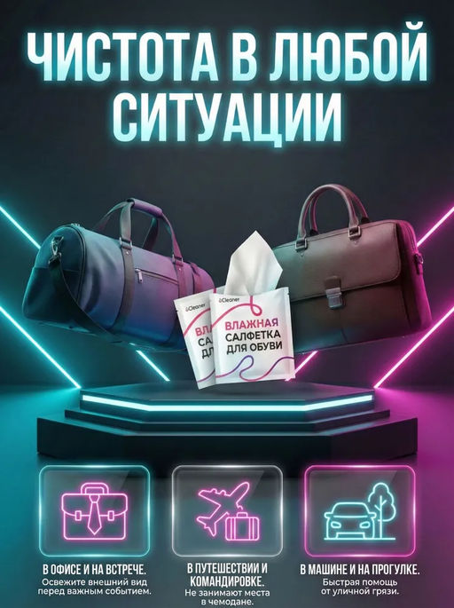 Влажные салфетки icleaner , набор 15 салфеток  фото 7