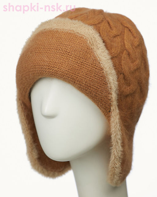 05012AgТ1 Коса травка Ушанка женская (54-58)