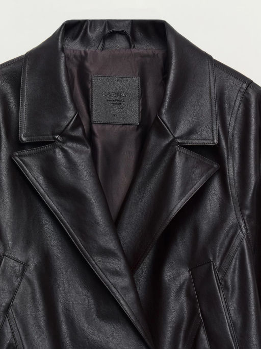 Куртка-бомбер из искусственной кожи с отложным воротником ZR2604102201-27 / Zarina  фото 11