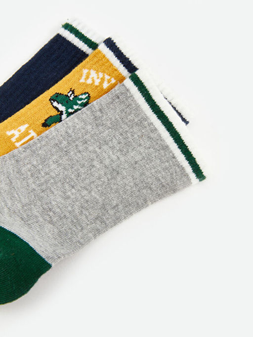 Desenli Erkek ?ocuk Soket ?orap 3l?