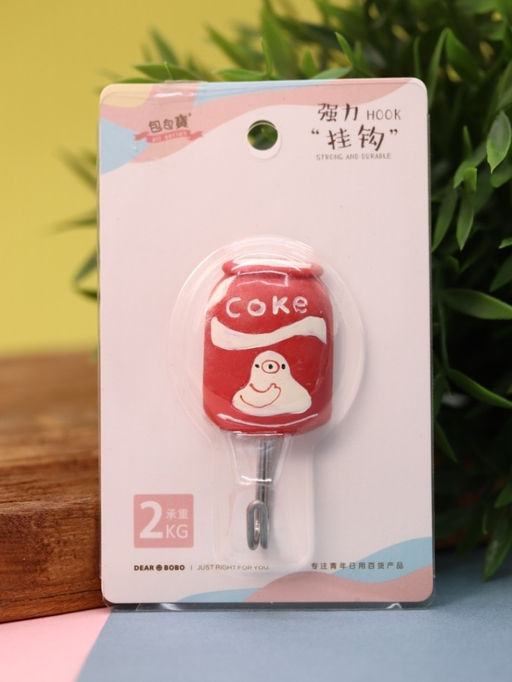 Крючок на липучке Coke, red