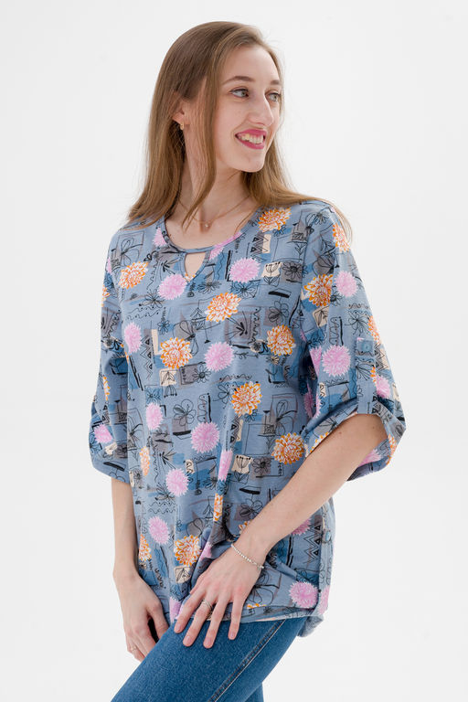 Туника женская из кулирки Полина астра - Амадэль фото 10