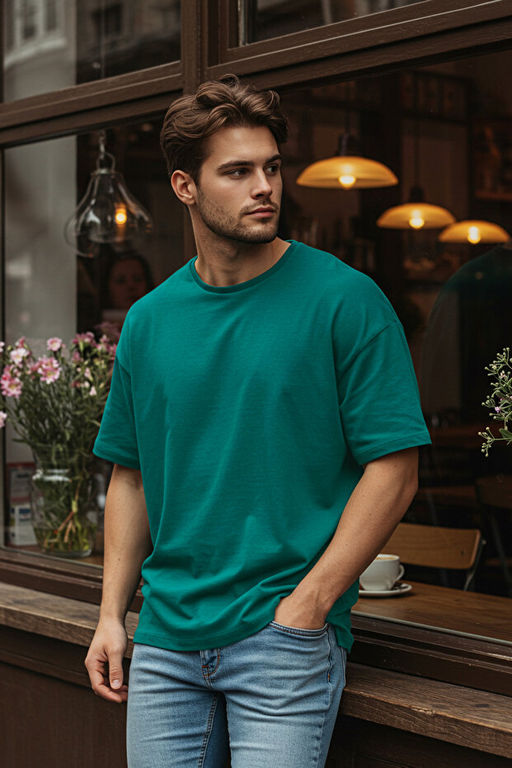 Z_mr_t Ye_ili Oversize/Geni_ Kesim Basic %100 Pamuklu Tok Kuma_ T-shirt TMNSS22TS0318 - Trendyolmilla фото 2
