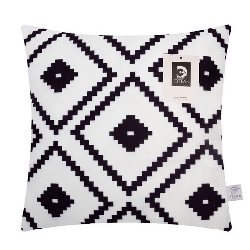 Наволочка декоративная Этель Геометрия Графика 40х40 см, велюр  фото 5