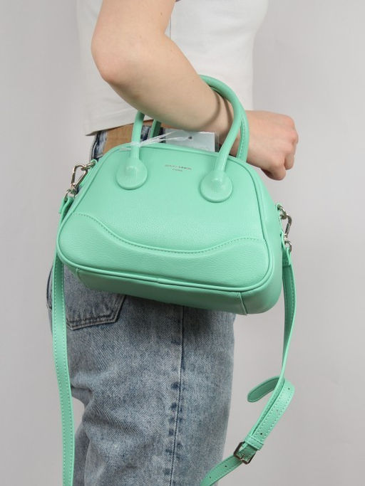 Сумка женская искусственная кожа DJ-CM 6966-AQUA GREEN, 1отд, плечевой ремень, зеленый SALE 261521 - Adelia фото 10