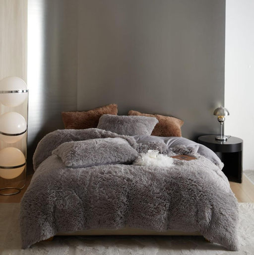 Меховой КПБ Mency Однотонный MMENO004 Евро