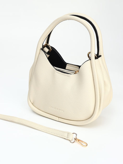 Сумка женская тоут на молнии, 23×10×16 см, однотонная, белая