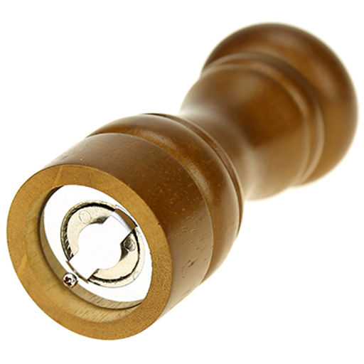 Измельчитель (мельница) для перца деревянный h14см д5см, металлический нож, темный, в ПВХ упаковке (Китай) - Домашняя Мода фото 2