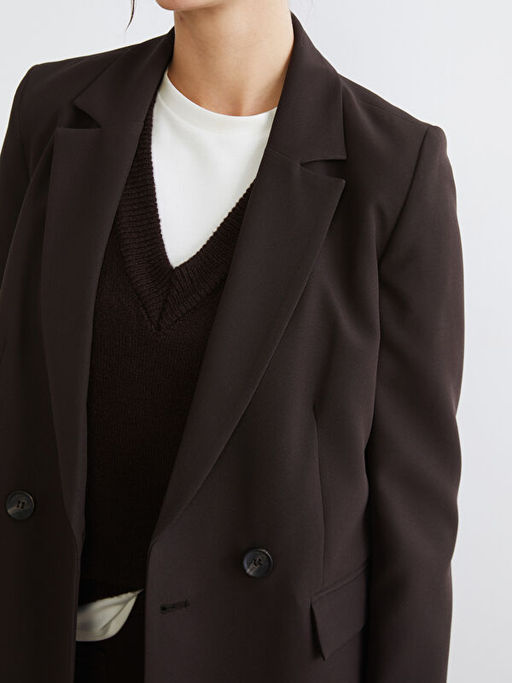 Krep Kad?n Blazer Ceket