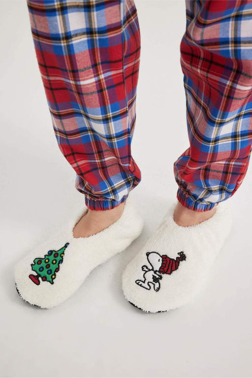 Женские домашние ботинки Snoopy на плоской подошве - Defacto фото 2
