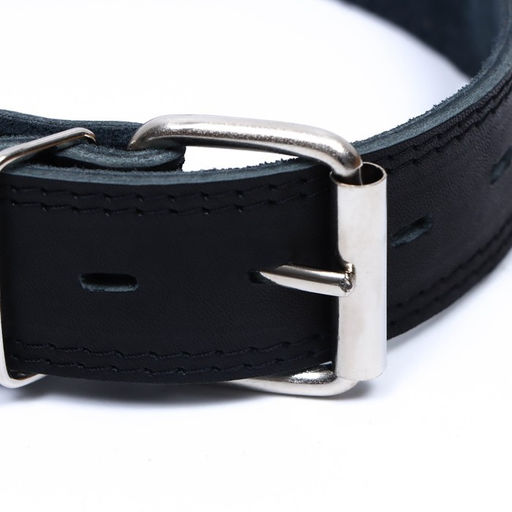 Ошейник кожаный двухслойный на замше, 3,5 см, ОШ 41-51 см, черный - Пижон фото 3