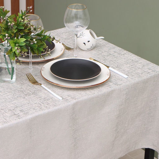 Скатерть «Этель», серебро, 100×140±5 см, 100% п/э, 180 г/м²