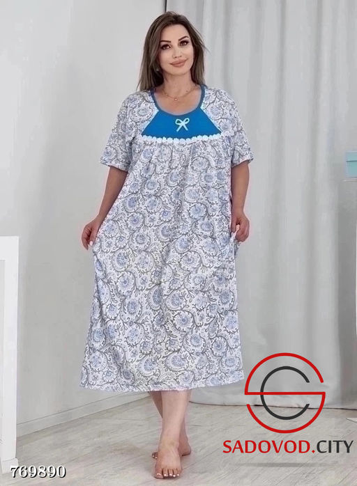 Ночнушка женская в цветочек - Bruno фото 14