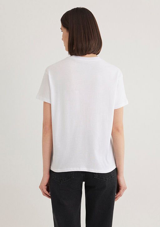 Kedi Bask?l? Istanbul Tisort - Mavi фото 4