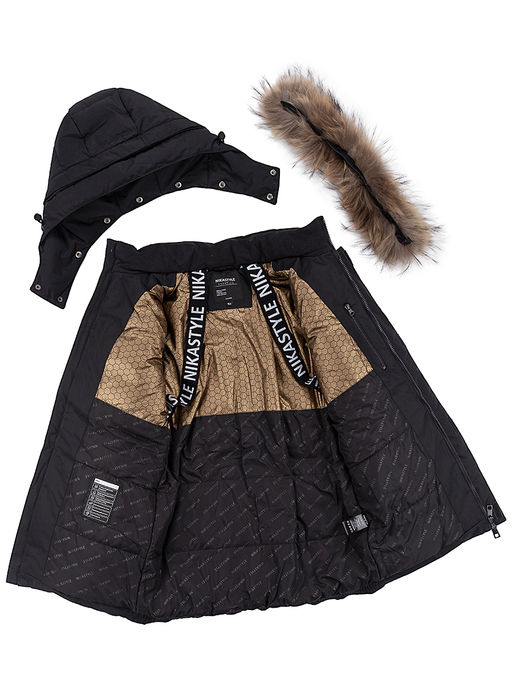 КУРТКА пуховая 4з8124 черный - Nikastyle фото 5