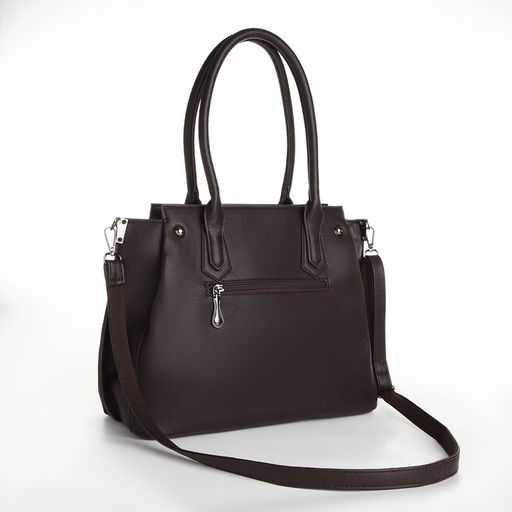 Сумка женская тоут, на молнии, цвет тёмно-коричневый - Simaland фото 2