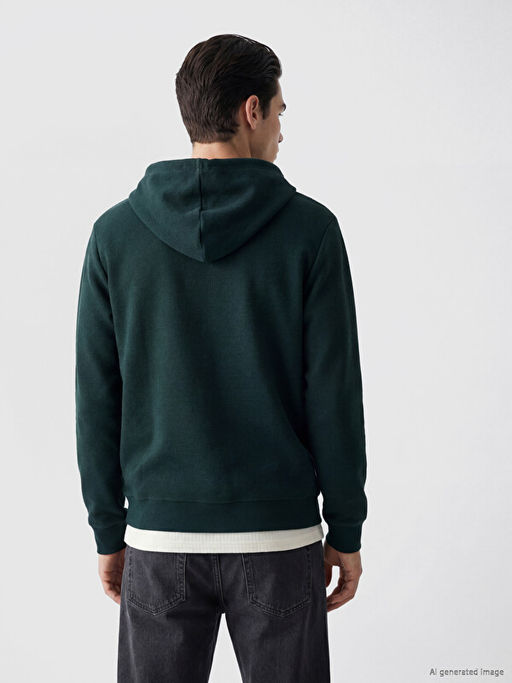 Kap??onlu Erkek Fermuarl? Sweatshirt - Waikiki фото 3