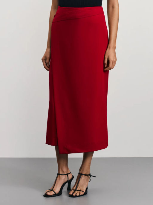 Юбка миди на запах с содержанием вискозы / Zarina  фото 3