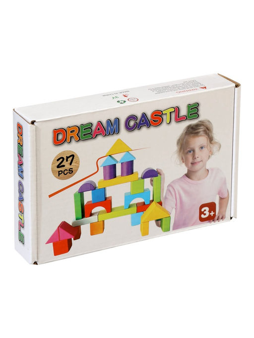 Кубики детские деревянные, 27 деталей, 3+