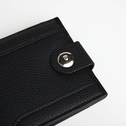 Портмоне мужское на магните, отдел для карт, монет, чёрное