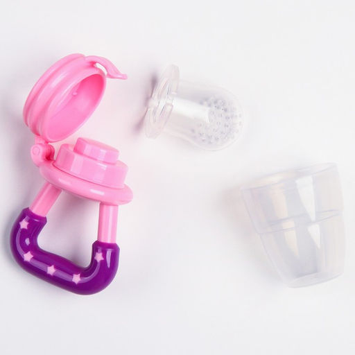 Ниблер для прикорма, с силиконовой сеточкой, цвет розовый