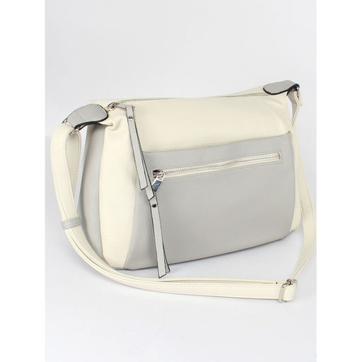 Сумка женская искусственная кожа ADEL-279/ММ. 1отдел+плеч/рем. бежевый/серый флотер 259115