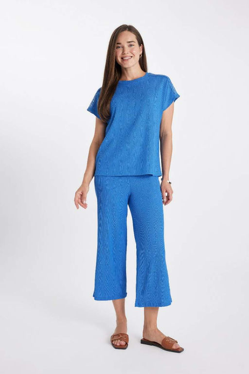 Футболка с круглым вырезом и короткими рукавами - Defacto фото 5