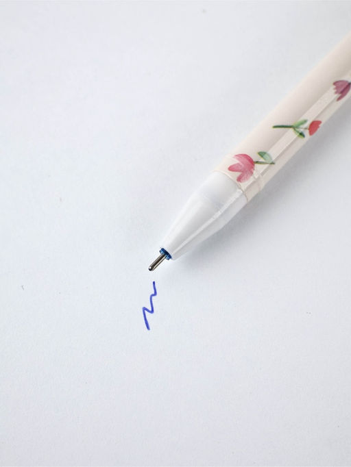 Цена за 10 шт. Ручка пиши-стирай, синяя паста, гелевая, 0.5 мм, пластик Ты-цветочек