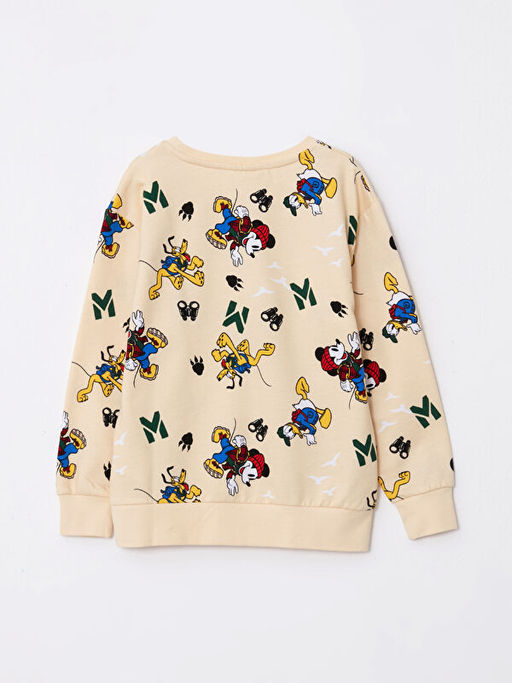Bisiklet Yaka Mickey Mouse Bask?l? Uzun Kollu Erkek ?ocuk Sweatshirt - Waikiki фото 2