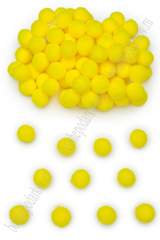 Помпоны Premium 1,3-1,5 см (200 шт) SF-3308, желтый №05
