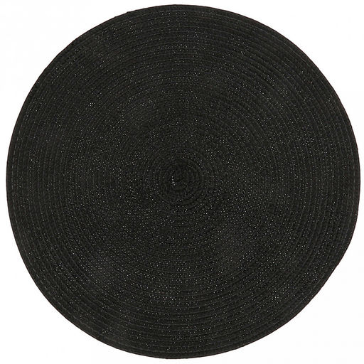 Салфетка под горячее (термосалфетка) Круглая д38см, ПВХ, цвет - черный (Китай)