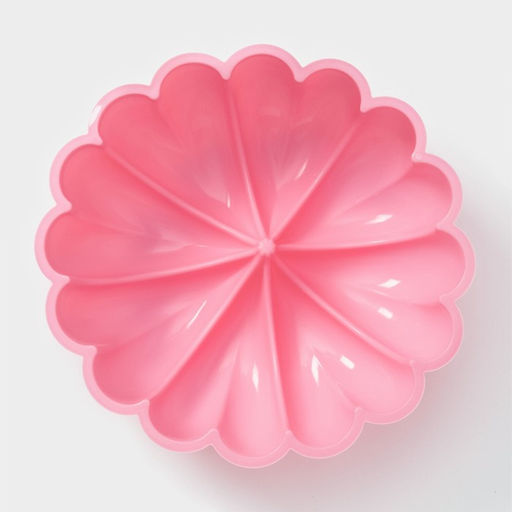 Форма для выпечки Доляна «Сердца», силикон, 24.5×24.5×8 см, розовая