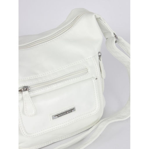 Сумка женская искусственная кожа Guecca-113, 1отд+карм/пер, плечевой ремень, белый SALE 264010 - Adelia фото 4