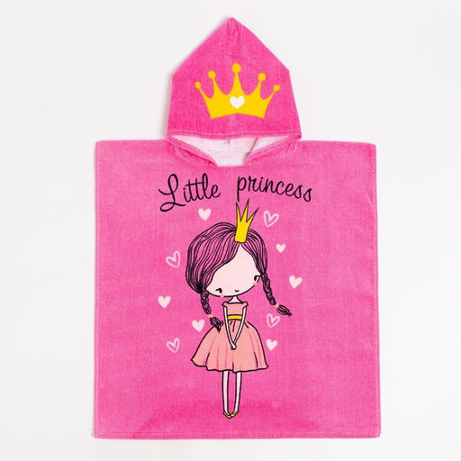 Полотенце-пончо детское махровое Крошка Я Принцесса 60х120см, 100% хлопок, 300гр/м2  фото 7