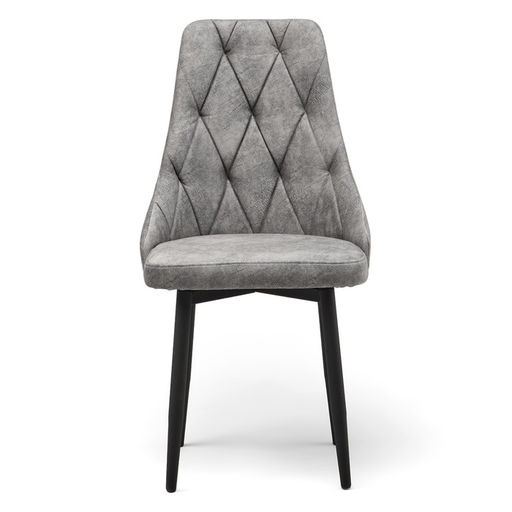 Стул мягкий для кухни «Граф», обивка nova 610, цвет тёмно – серый