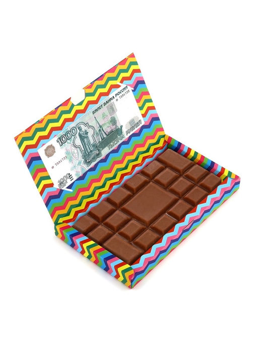 Цена за 5 шт. Коробка для шоколада с местом для денег «На то, что очень хочется», 20×2×12 см