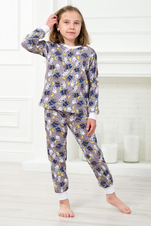 Пижама детская из джемпера и брюк из кулирки Мишки - Амадэль фото 4