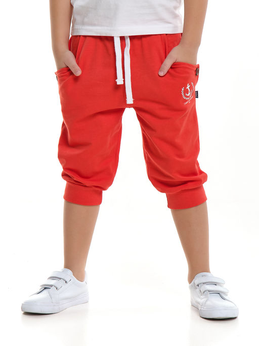 Бриджи с карманами UD 0455 коралл/белый - Mini maxi фото 2