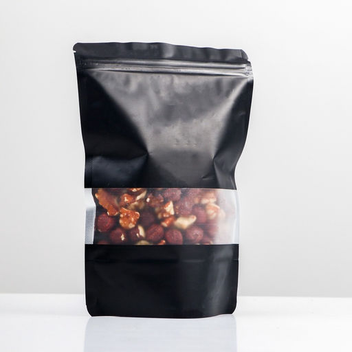 Цена за 47 шт. Пакет дой-пак, матовый, черный с окном, 14×20×4 см