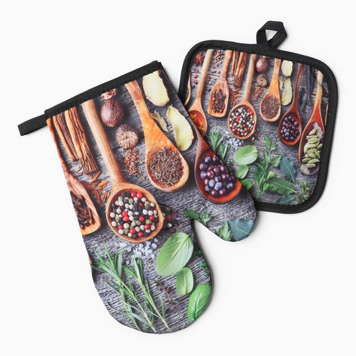 Кух. набор 2 пр. Доляна Прованс прих. 17*17 см, вареж. 26*16 см,100% п/э  фото 2