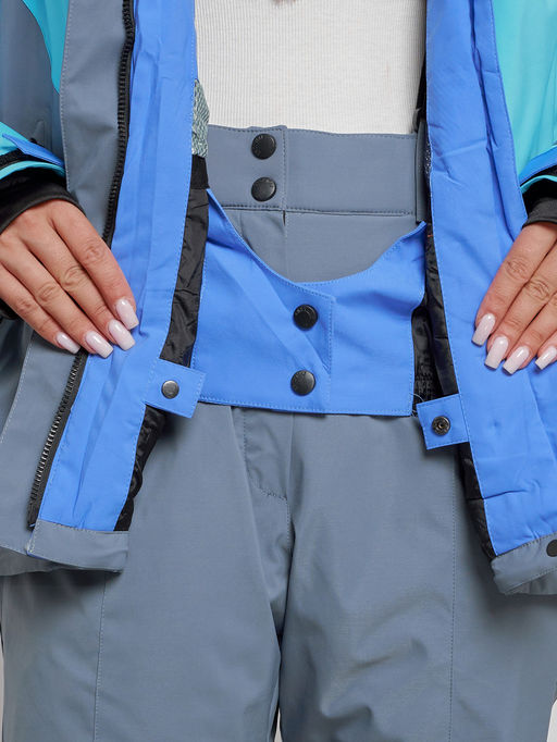 Горнолыжный костюм женский большого размера зимний синего цвета 02308S - Chunmai фото 10