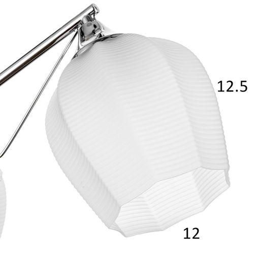 Светильник потолочный BayerLux «Миранда», люстра 3хЕ27, 40 Вт, хром, 59×59×26 см