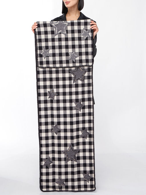 в составе ШЕРСТЬ и КАШЕМИР Большой, мягкий, теплый  двусторонний палантин - Tantino фото 9