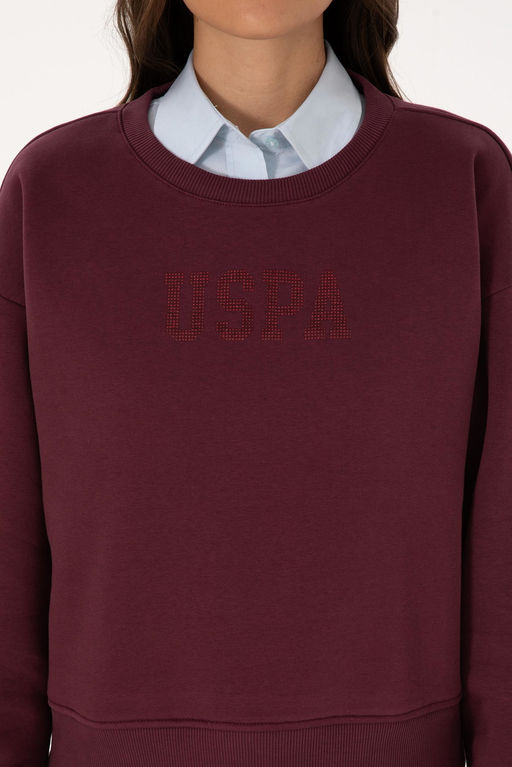 Kad_n Bordo Basic Sweatshirt Sepette S_rpriz _ndirim - U.s. polo assn фото 6